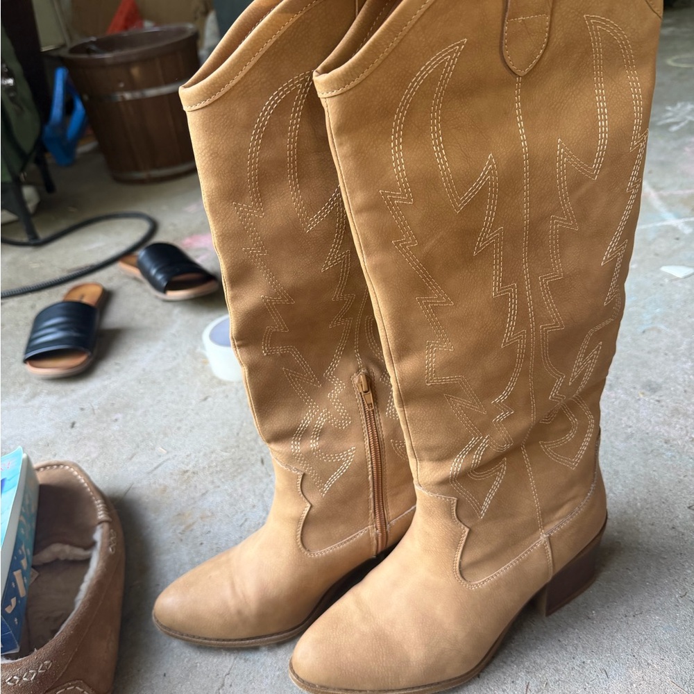 Dirty Harry’s Tan Women's Western Knee-High Boots
